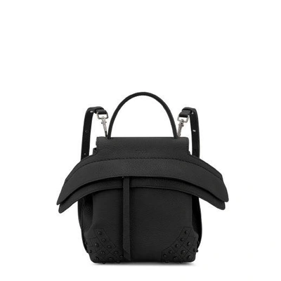 Shop Tod's Wave Backpack Mini In Black