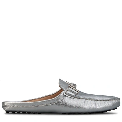 Tod's On In Leather In Silver