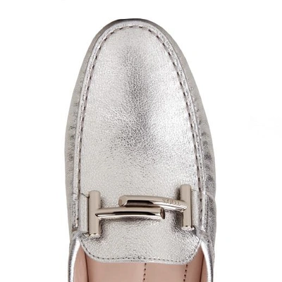 Shop Tod's On In Leather In Silver