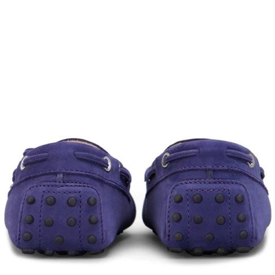 Shop Tod's Gommino Driving Shoes In Nubuck In Purple