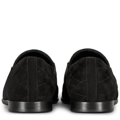 Shop Tod's Moccasin In Suede In Black