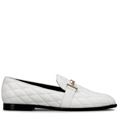 Shop Tod's Moccasin In Leather In White