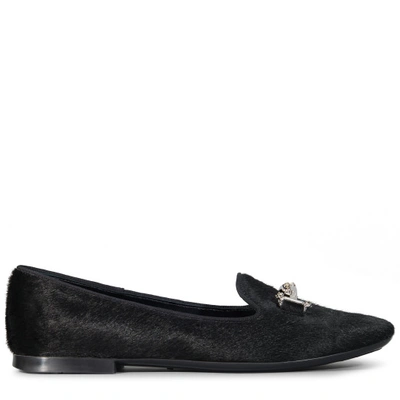 Tod's On In Ponyskin Effect Leather In Black