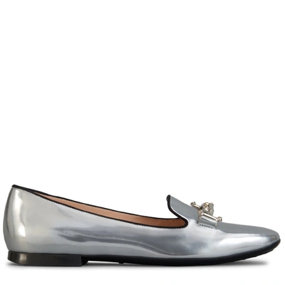 Tod's On In Leather In Metallic
