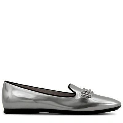 Shop Tod's On In Leather In Metallic