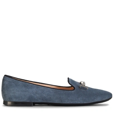 Tod's Slippers In Suede In Blue