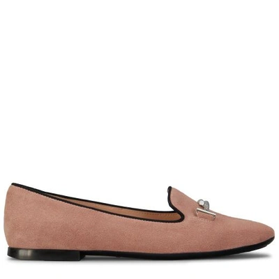 Shop Tod's Slippers In Suede In Pink