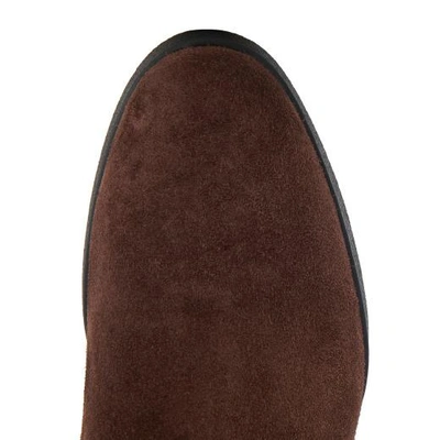 Shop Tod's Ankle Boot In Suede In Brown