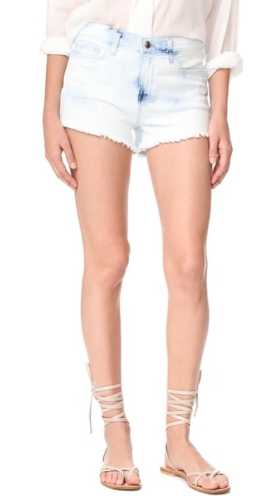 L Agence Zoe Perfect Fit Shorts In Bleach Splatter
