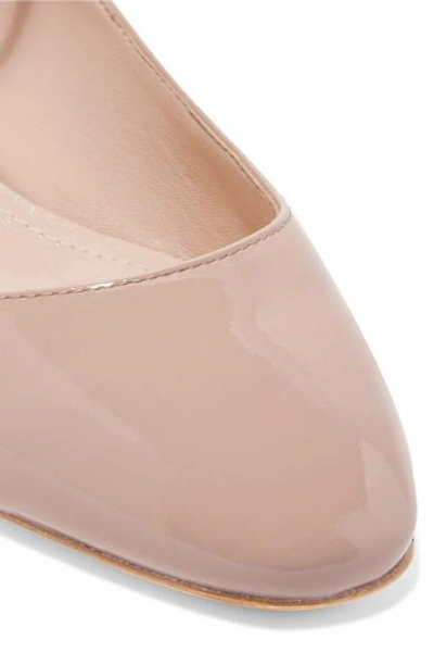 Shop Nicholas Kirkwood Lola Embellished Patent-leather Ballet Flats In Blush