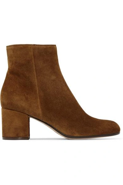 Shop Gianvito Rossi Margaux 65 Suede Ankle Boots In Tan