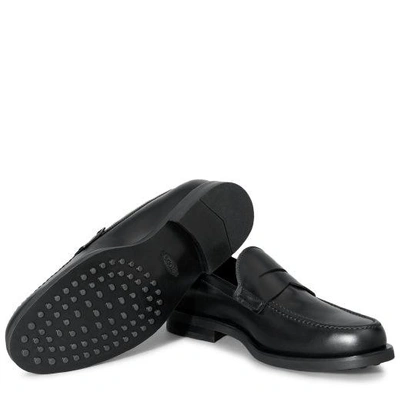 Tod's Men Leather Loafer In Black