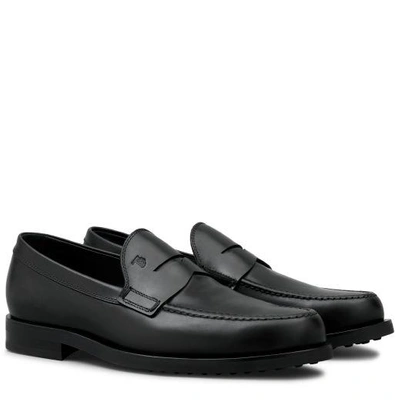 Tod's Men Leather Loafer In Black