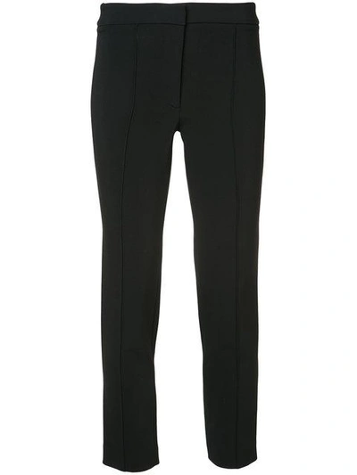 Shop Adam Lippes Stretch Cady Cigarette Trousers With Pintuck