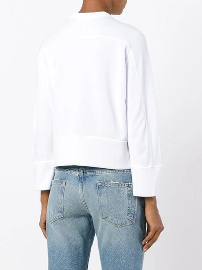 Shop Dsquared2 'icon' Embroidered Sweatshirt In White