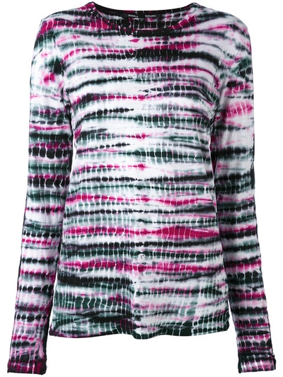 Proenza Schouler Long Sleeve Top In Pink & Purple