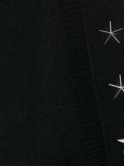 Shop Givenchy Cashmere Star Trim Cardigan - Black