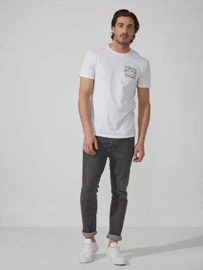 Shop Frank + Oak Crayon "pocket" Modal-cotton T-shirt In Bright White