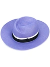MAISON MICHEL contrast hat,STRAW100%