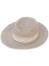 MAISON MICHEL wide brim hat,STRAW100%