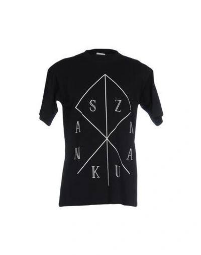 Shop Sankuanz T-shirts In Black