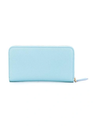 Shop Fendi Flower Embellished Purse - Blue