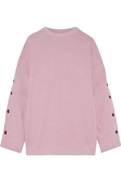 Shop Y/project Oversized French Cotton-blend Terry Sweatshirt In Lavender