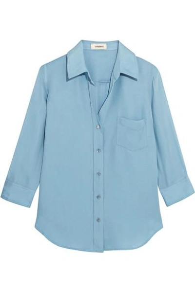Shop L Agence Ryan Washed-silk Shirt