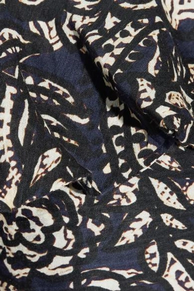 Shop Apiece Apart Novella Maria Off-the-shoulder Printed Cotton And Silk-blend Midi Dress