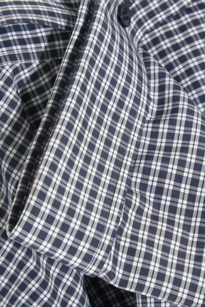Shop Balenciaga Oversized Checked Cotton-blend Poplin Shirt