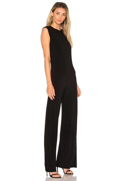 Norma Kamali Kamali Kulture Shirred Waist Jumpsuit Black In Black
