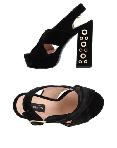 Pinko Sandals In Black