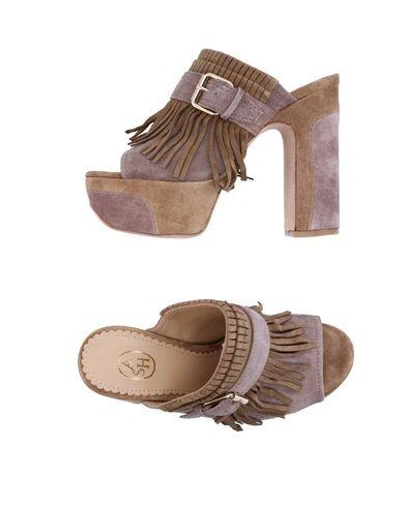 Shop Ash Sandals In Dove Grey