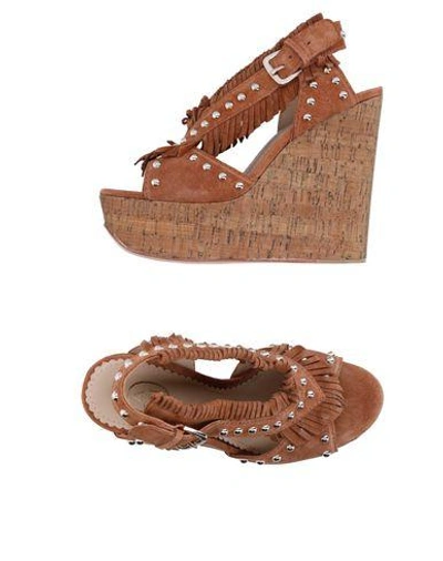 Shop Ash Sandals In Camel
