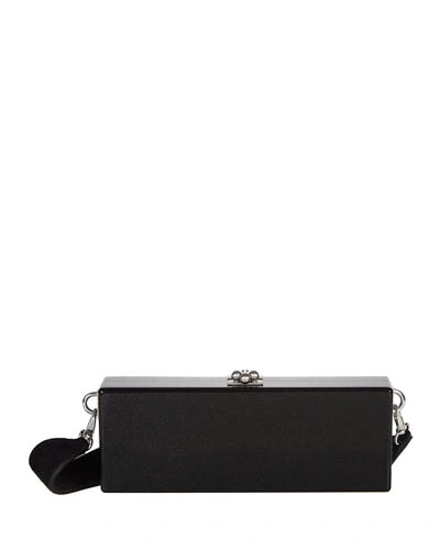 Edie Parker Flavia Box Clutch Bag In Black Pattern