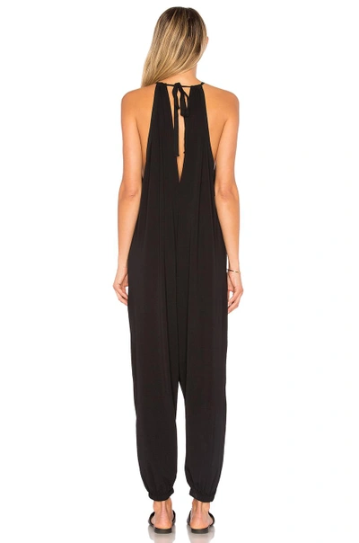 Shop Bobi Draped Jumpsuit In Black