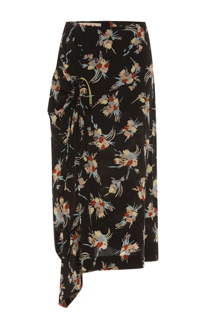 Shop Marni Floral Printed Skirt