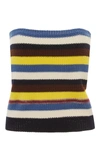MARNI Strapless Striped Knit Top