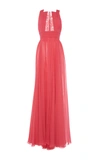 ZUHAIR MURAD Long Flared Georgette Dress