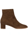 Mansur Gavriel Suede Ankle Boots In Chocolate