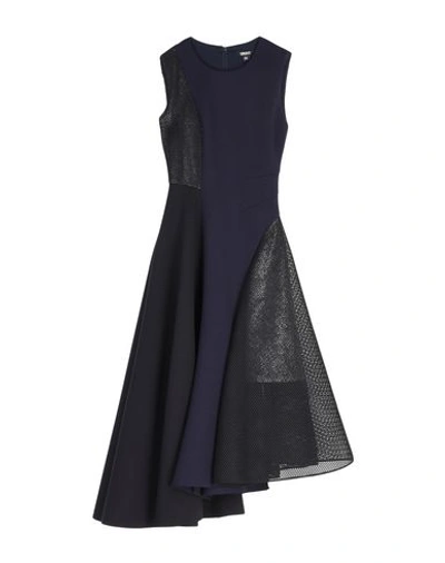 Dkny 3/4 Length Dresses In Dark Blue
