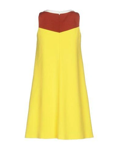 Shop M Missoni Short Dresses In Yellow