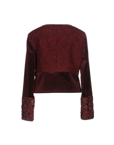 Shop Alberta Ferretti Blazers In Maroon