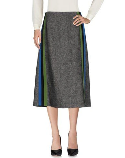 Shop Capucci 3/4 Length Skirt In Black