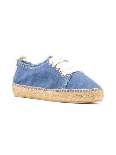 Shop Castaã±er Braided Sole Sneakers In Blue