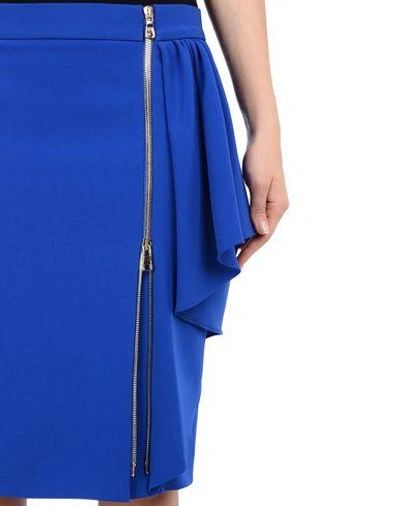 Shop Boutique Moschino Knee Length Skirt In Bright Blue