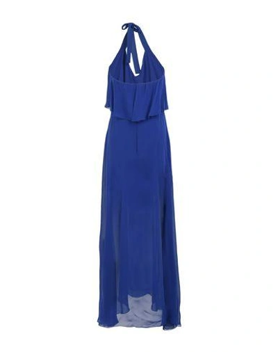 Shop Pinko Long Dress In Dark Blue