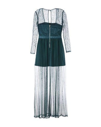 Shop Pinko Long Dresses In Deep Jade