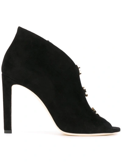 Jimmy Choo Black Lorna 110 Suede Vamp Boots