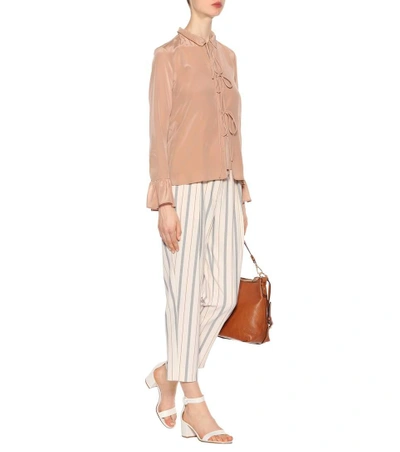 Shop See By Chloé Striped Trousers In Neutrals